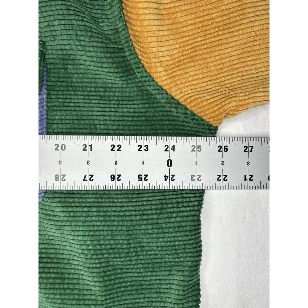 BDG UO Charley Corduroy Colorblock Cropped Top Size XS Boxy Button Oversized - Picture 9 of 14